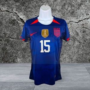 NEW Rapinoe #15 USA 2023 Away Athletic Slim Fit Womens World Cup Soccer Jersey